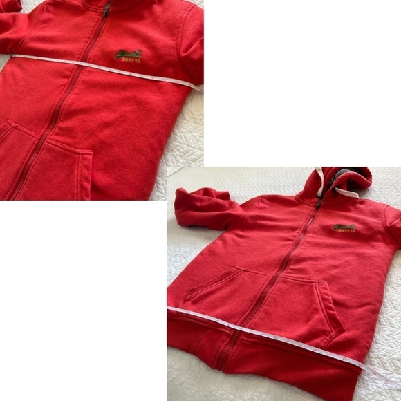 Superdry Orange Label Vintage Logo Borg Lined Zip Hoodie Size L - Picture 13 of 17